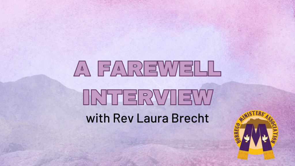 A farewell interview with Rev Laura Brecht+ as she retires